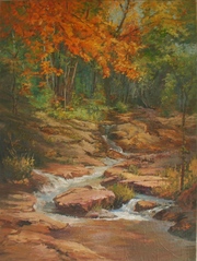 картина Анатолия Гопкало Осенний ручей