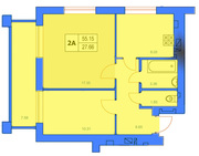 Ирпень.  Продажа от ЗАСТРОЙЩИКА!!!2-х  ком.кв.,   55/27/8 м.кв 38500$ 