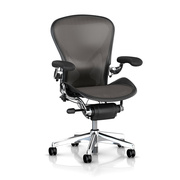 Herman Miller Aeron Chair - Adjustable PostureFit,  Polished Aluminum