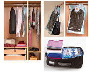 Вакуумный пакет с вешалкой  для хранения  вещей  70x105см