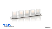 Оригинальные светильники Philips TeaLight Naturelle в форме «свечи»