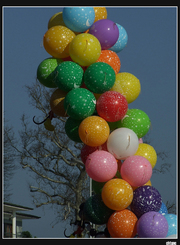 Оформление выставок воздушными шарами.