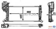 Радіатор 400 mm MERCEDES Sprinter