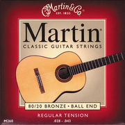 Струны Martin M260 Classic Bronze Ball End Regular Tension