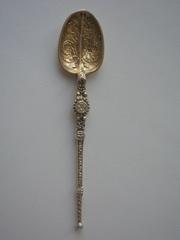 Серебряная позолоченая коронационная ложка 1910 года.Англия