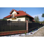 Ограждение металлическое из штакетного профиля,  забор из штакета Киев