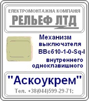 Выключатели  - распродажа со склада: г.Киев,  Алма-Атинская 2/1, ООО «РЕ