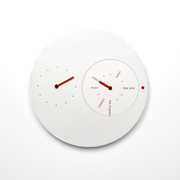 Часы настенные Progetti Jetlag Wall Clock,  Red