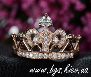 Золотое кольцо корона 