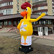 Зазивало надувний чоловічок. Вулична реклама бюджетна,  мобільна 3.4 м