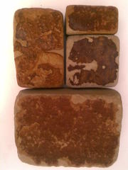 Брусчатка пилено-окатанная, плитка(лапша) из песчаника желтого цвета