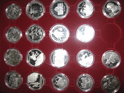 Монеты Украины серебро 1996-2010гг